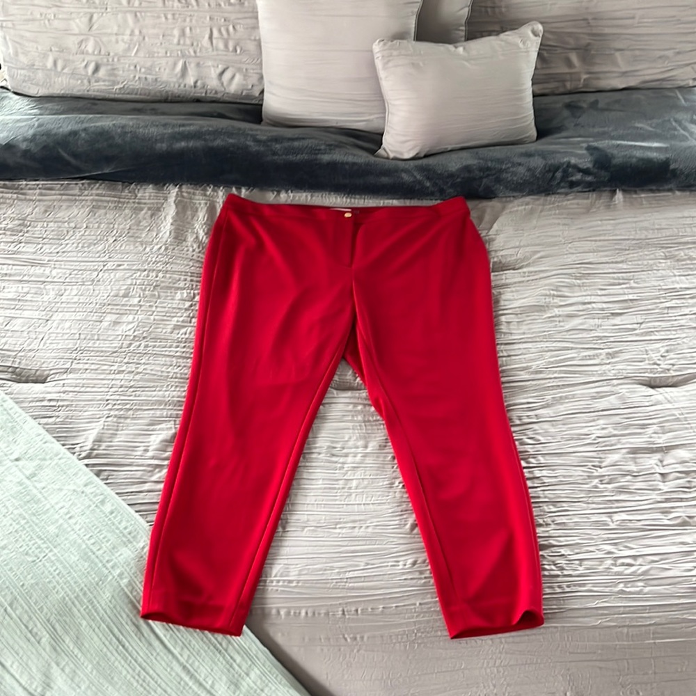Red Calvin Klein Business Pants